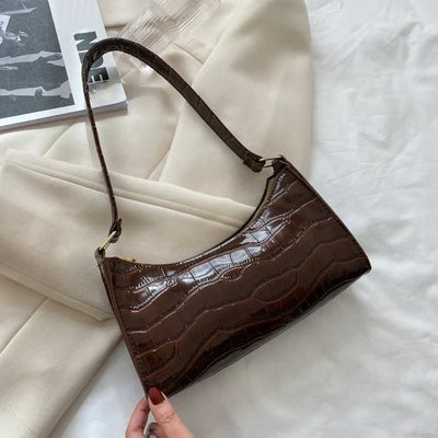 Tilly™ | Skinnende skuldertaske med alligatormotiv