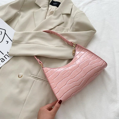 Tilly™ | Skinnende skuldertaske med alligatormotiv