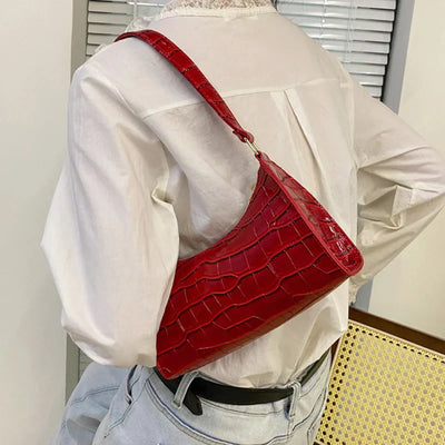 Tilly™ | Skinnende skuldertaske med alligatormotiv