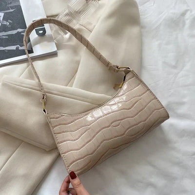 Tilly™ | Skinnende skuldertaske med alligatormotiv