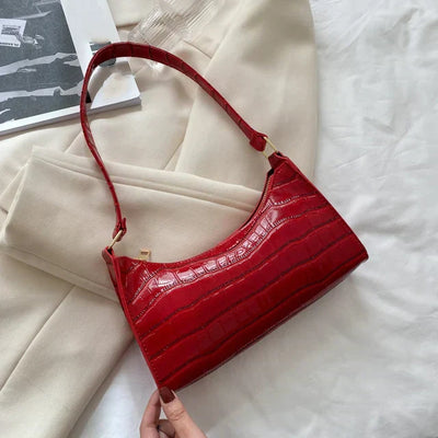 Tilly™ | Skinnende skuldertaske med alligatormotiv