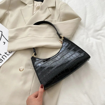 Tilly™ | Skinnende skuldertaske med alligatormotiv
