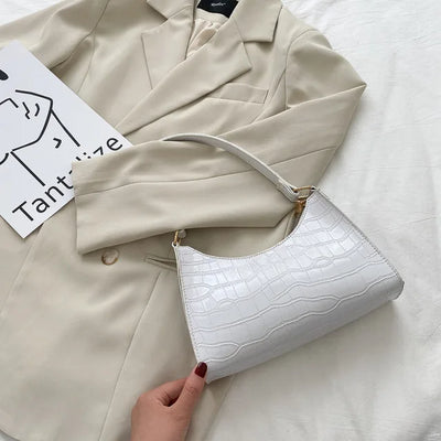 Tilly™ | Skinnende skuldertaske med alligatormotiv