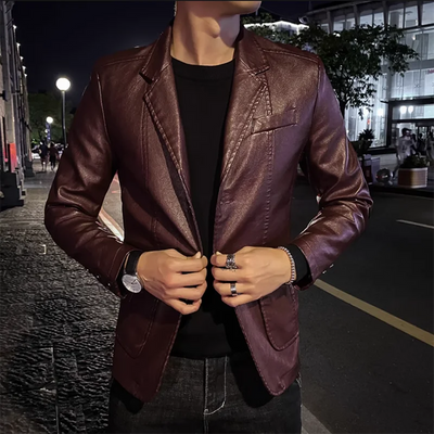 Rasmus™ Urban – Slim-fit blazer i kunstlæder (flere farver)