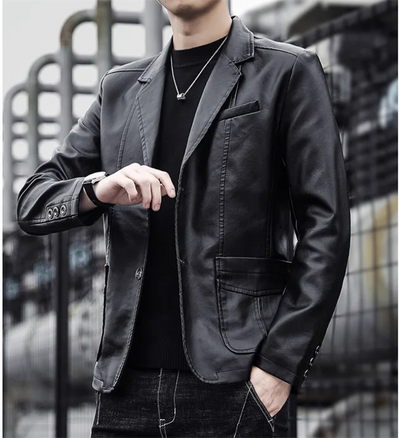 Rasmus™ Urban – Slim-fit blazer i kunstlæder (flere farver)