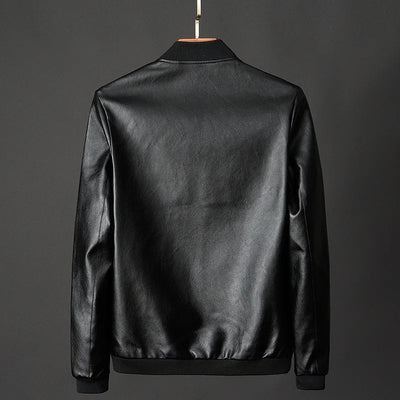 Emil™ Klassisk – Minimalistisk læderjakke med glat finish