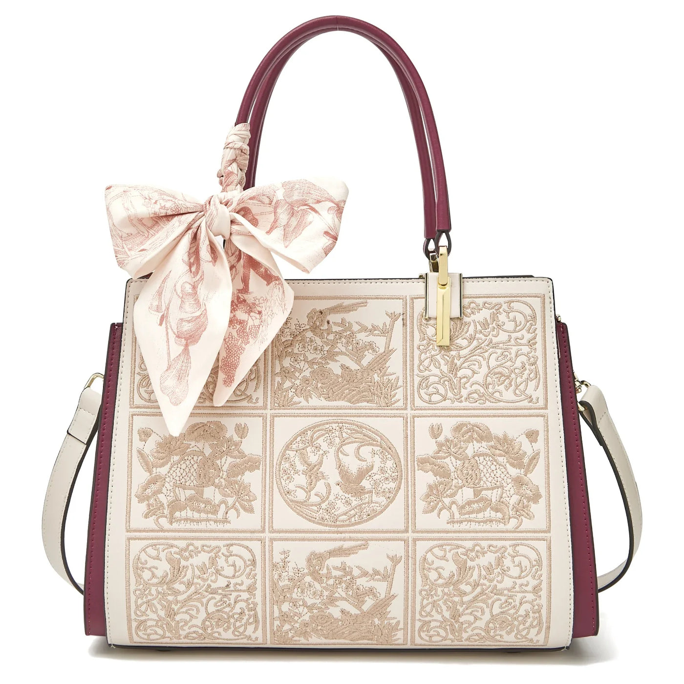 sylvia™ – unik crossbody med broderi og sløjfedetalje
