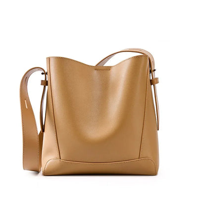 tine™ – elegant sandfarvet skuldertaske med bæltehank