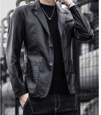Rasmus™ Urban – Slim-fit blazer i kunstlæder (flere farver)