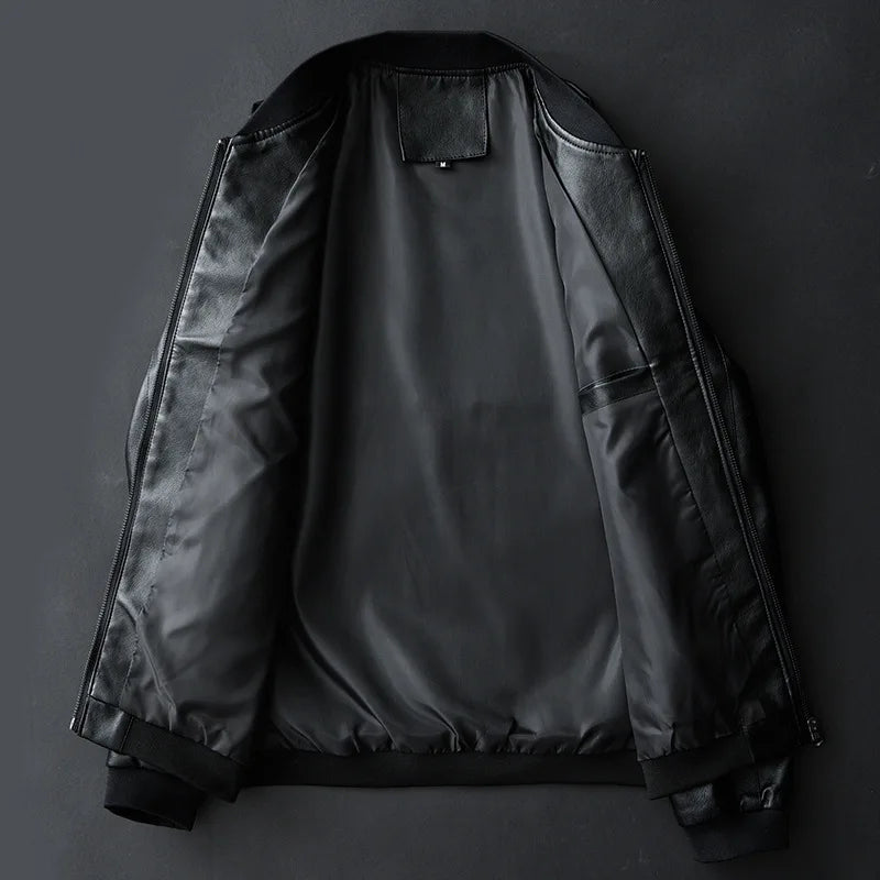 Emil™ Klassisk – Minimalistisk læderjakke med glat finish