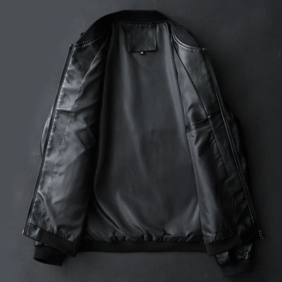 Emil™ Klassisk – Minimalistisk læderjakke med glat finish