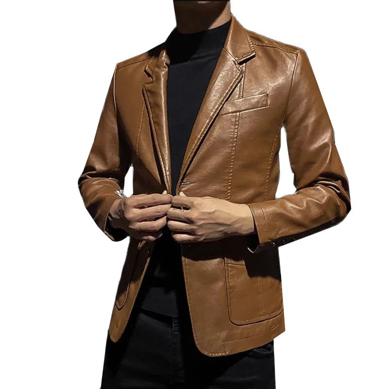 Rasmus™ Urban – Slim-fit blazer i kunstlæder (flere farver)