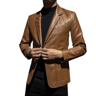 Rasmus™ Urban – Slim-fit blazer i kunstlæder (flere farver)
