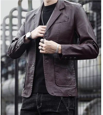 Rasmus™ Urban – Slim-fit blazer i kunstlæder (flere farver)