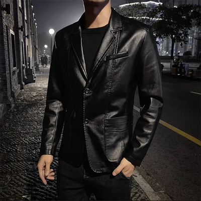 Rasmus™ Urban – Slim-fit blazer i kunstlæder (flere farver)