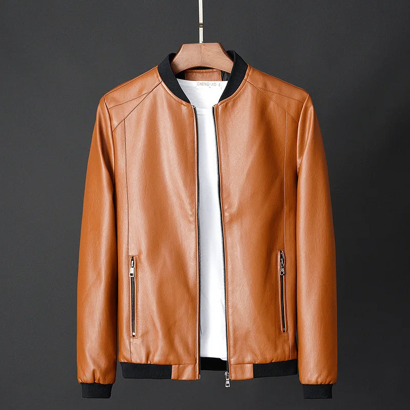 Emil™ Klassisk – Minimalistisk læderjakke med glat finish