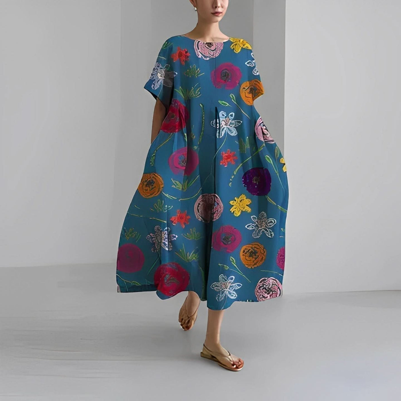 Claire™ | Boheme Kjole med Blomsterprint
